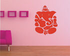 Indian Traditional Lord Ganesh ji Wall Stickers orange color for Room decor