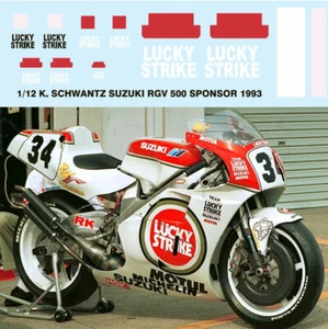1/12 Decals per SUZUKI RGV 500  KEVIN SCHWANTZ  1993 TBD45 - Picture 1 of 3
