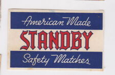Ancienne étiquette  allumettes Etats Unis BN118842 Stanby 