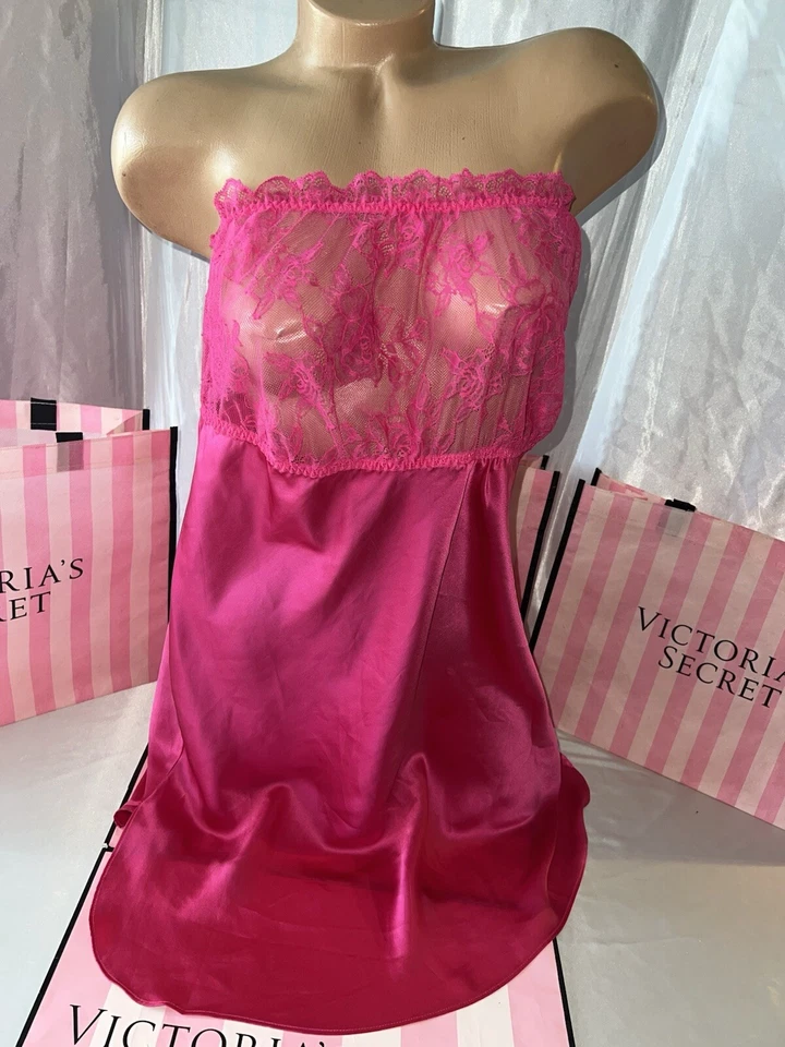Vestido Camisón Victoria's Secret SEDA VS Archives So Sexy XL Rosa Foto 1 de 2
