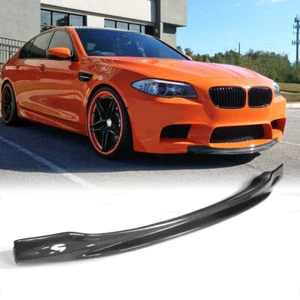 Carbon Fiber Front Bumper Lip Spoiler For BMW 5 Series F10 M5 Sedan 2012-2016 - Picture 1 of 11