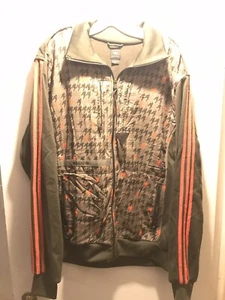 Adidas Originals Houndstooth Track Jacket 2XL Perfect Brown/Green/Orange - Picture 1 of 3