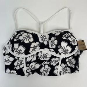 Victoria's Secret Pink Ultimate Push up Korsett Sport BH schwarz-weiß geblümt L - Bild 1 von 7