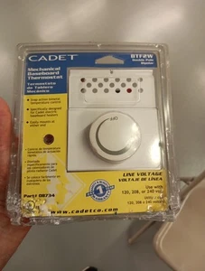 CADET Termostato Elettrico Bascopa Bianco Doppio Polo 120/240V 22A BTF2W - Foto 1 di 7