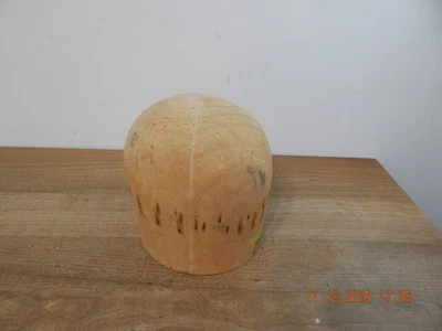 Vintage / Antique Wooden Millinery Hat  Form  Mannequin Head Display - Image 1 of 4