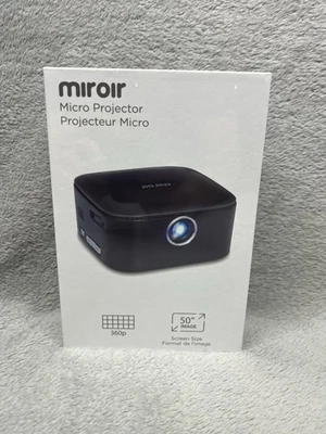 Miroir M75 Micro HD Projector Black 50" 360p Resolution 1080p Input New In Box - Image 1 of 4