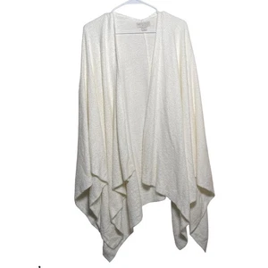 Maglione Barefoot Dreams donna taglia unica avorio cozychic leggero poncho scialle avvolgente - Foto 1 di 10