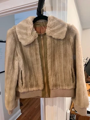 Chaqueta de Cuero Bombardero De Colección Central Park Zoo Piel Sintética S Disco Rock Glam Mob Foto 1 de 4