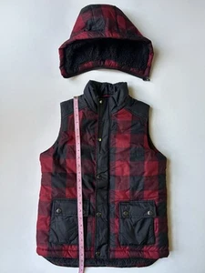 Lands End Lined Vest With Separate Hoodie Boys Size Medium (10-12) - Picture 1 of 2