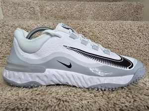 Zapato de béisbol Nike Alpha Huarache Elite 4 TF blanco gris césped FD2743-100 talla 10 - Imagen 1 de 9