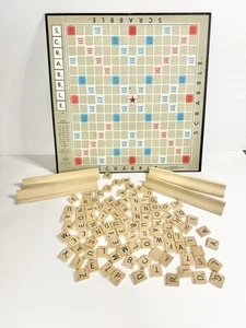 Vintage 1948-1953 SCRABBLE Board Game Selchow & Righter - Complete Set 100 Tiles - Picture 1 of 8
