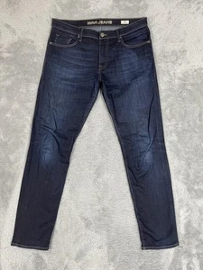 Mavi Jeans Jake Mens 36x34* Blue Slim Skinny Leg Dark Wash Stretch Denim Pants - Picture 1 of 15