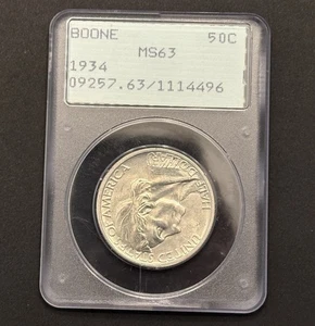 1934 Boone Commemorative Half Dollar — PCGS MS63 Rattler 🔥￼ - Picture 1 of 5