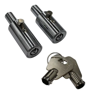 Parking Bollard Post Lock Replacement Plug Lock In 54mm & 61mm Length 2 Keyed - Picture 1 of 7
