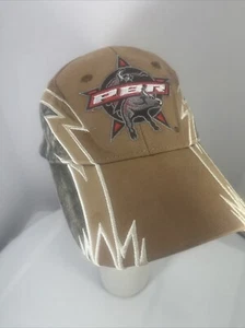 Baseball Hat Professional Bull Riders PBR Camouflage Lightning Strapback VTG - Picture 1 of 10