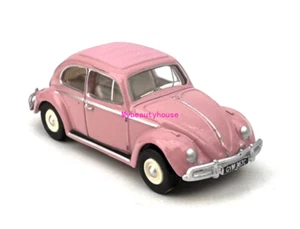 1:76 Pink VW Beetle Classic Vintage Model Diecast Metal Car - Picture 1 of 6
