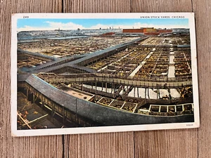 Chicago IL-Illinois, Aerial Union Stock Yards, Antique, Vintage c1910 Postcard - Picture 1 of 2