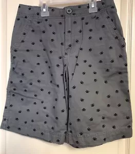 Faded Glory Jungen Größe 10 Reg khaki grau schwarz Totenköpfe Baumwolle Shorts neu ohne Etikett - Bild 1 von 5
