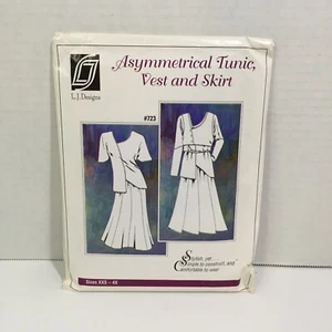 Asymmetrical Tunic Vest and Skirt Size xxs-4x LJ Designs - Picture 1 of 3