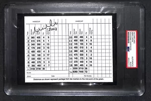 Mike Weir "2003 Champion" Signed Augusta National Masters Scorecard PSA/DNA - Picture 1 of 3