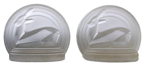 Art Deco Edwin W. Fuerst Owens-Illinois Vintage Gazelle Frosted Glass Bookends - Picture 1 of 24
