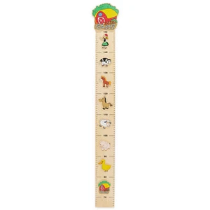 Messlatte Kinder Holz Bauernhof Motiv Kinderzimmer Wand Deko Wachstumsmesser - Bild 1 von 7
