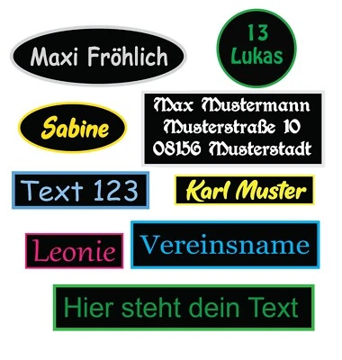 MARKENLOS AUFNÄHER GESTICKT PATCHE MC KUTTE Aufnäher Patch Namensschild gestickt, Biker Kutte MC mit Wunschtext Applikation