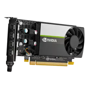 PNY NVIDIA T1000 Graphics Card, 4GB GDDR6 128 bit, PCIE 3.0, 4x mDP - Picture 1 of 7