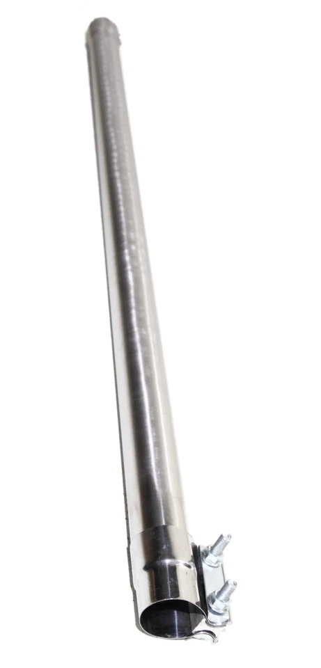 Tubo de escape recto de acero T409 SS 2,0" ID a 2,0" OD X47" de longitud con abrazadera Foto 1 de 4