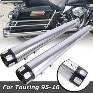 Slip On Muffler Exhaust Pipe for Harley Road King Electra Street Glide 1995-2016 - Picture 1 of 14