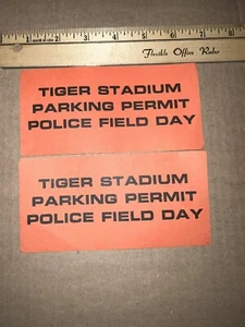 Detroit Tiger Stadium Parkausweis Polizei Feldtag - Bild 1 von 2