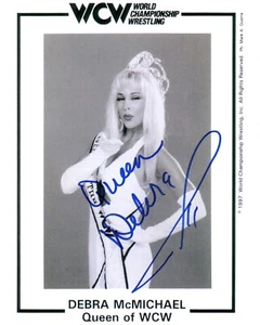 WCW Queen Debra McMichael Hand Signed 1997 WWE Diva Wrestling Legend 8X10 Photo - Picture 1 of 6