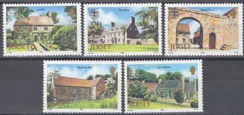 ZAYIX Great Britain - Jersey 399-403 MNH Natl. Trust Headquarters Farm Mill Cover
