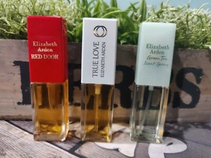 Vintage Lot Elizabeth Arden Perfume True Love, Green Tea, Red Door .33 Oz Minis - Picture 1 of 3
