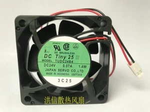 SERVO 6025 TUDC24B4 DC24V 0.07A 1.4W 6CM 60mm for converter cooling fan 2pin - Picture 1 of 3