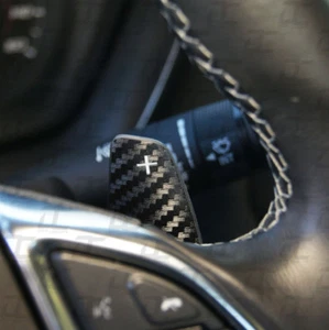 2016-2022 Camaro Carbon Fiber Steering Wheel Paddle Shifter / Button Decal Kit - Picture 1 of 4