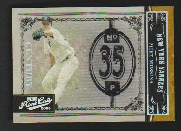 2005 PLAYOFF PRIME CUTS CENTURY FOIL PARALLEL #29 MIKE MUSSINA YANKEES SP #02/50 - Image 1 of 1