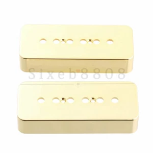 2PCS P90 Soapbar Pickup Covers Mirror Gold Plastic 50mm + 52mm - Picture 1 of 6