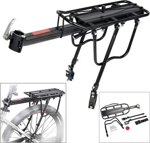 Rear Bike Rack Cargo Rack Alloy Luggage Pannier Luggage Carrier Racks 110 Lbs - Picture 1 of 9