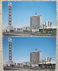 1960s Del Webb’s Sahara Hotel & Casino Postcard Don Rickles CF3 (2 Cards)