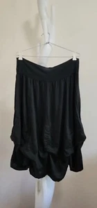 MADE IN ITALY 100% Cotton Voile Parachute Skirt in Black, Size M Spring Summer - Bild 1 von 4