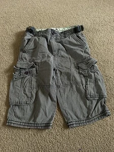 Boys Pinstripe Mini Boden Cargo Shorts VGC Age 9 Years - Picture 1 of 5
