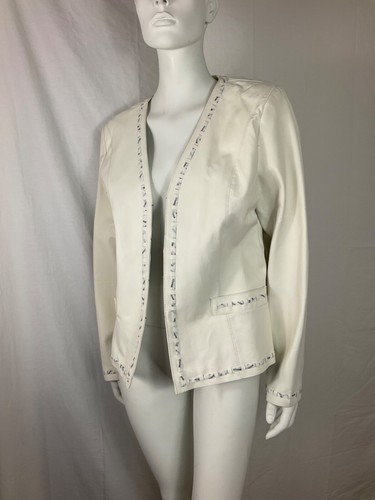 OFF WHITE Bradley Bayou Off White giacca pelle vintage anni 90 giacca donna taglia media