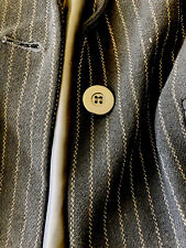 OSCAR de La Renta Wool blend Beige Double striped One-button up Blazer 8Petite