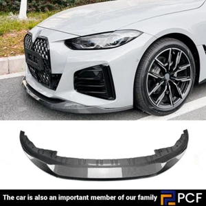 Carbon Fiber ABS Front Bumper Spoiler Lip For 2020-2023 BMW 4 Series G22 G23 G26 - Picture 1 of 7