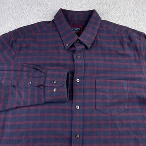 UNTUCKit Shirt Mens Large Blue Red Checkered Flannel Rully Button Down - Picture 1 of 13
