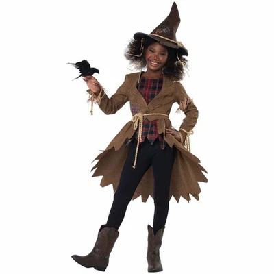 Hay Grrl Scarecrow Horror Wizard of Oz Story Book Week Child Girls Costume - Image 1 of 4