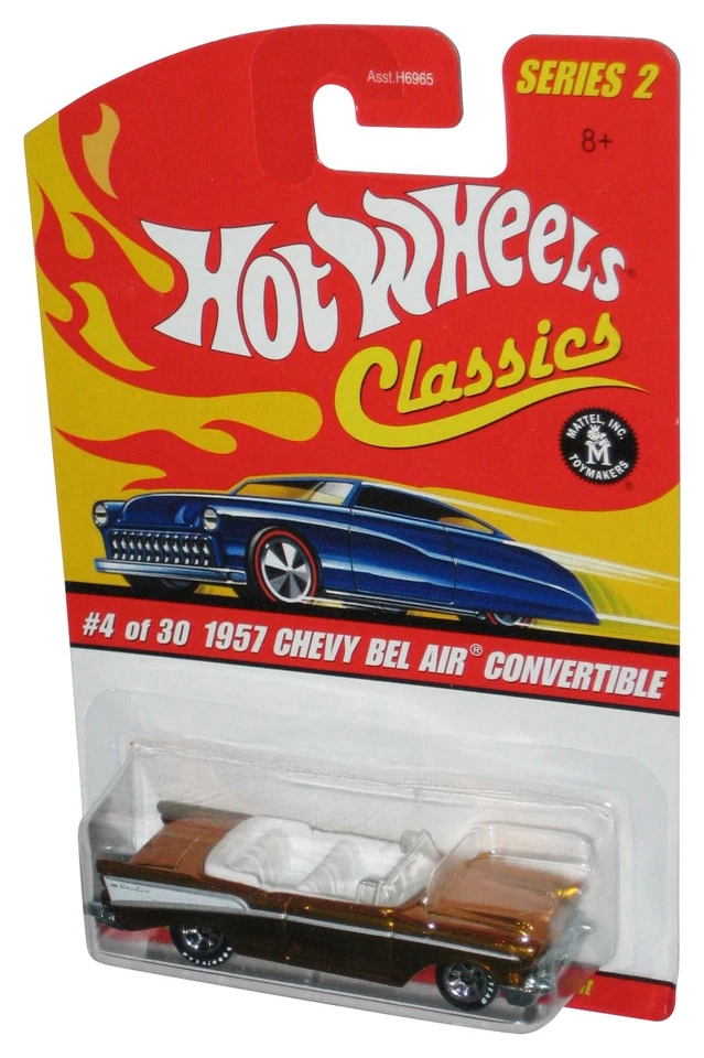 Coche convertible Chevy Bel Air 1957 dorado serie 2 (2005) Hot Wheels Classics 4/30 Foto 1 de 1