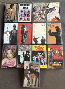 Vintage LOT 13 Music Cassette Tapes Black Artists Rap R&B Funk Bobby Brown MC - Picture 1 of 5