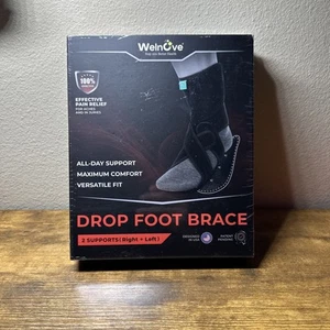 Welnove 2 Pack Drop Foot Brace with Arch Support,AFO Ankle Brace for Walk - Picture 1 of 12